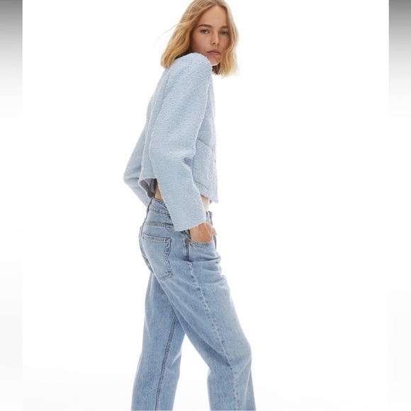 NWT H&M bouclet jacket light blue medium - Picture 8 of 10